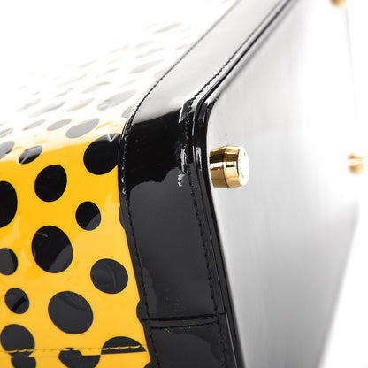 Louis Vuitton Vernis Kusama Infinity Dots Lockit MM Yellow 9 of 10