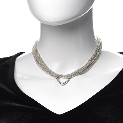 Tiffany Sterling Silver Heart Multi Chain Toggle Necklace 2 of 4