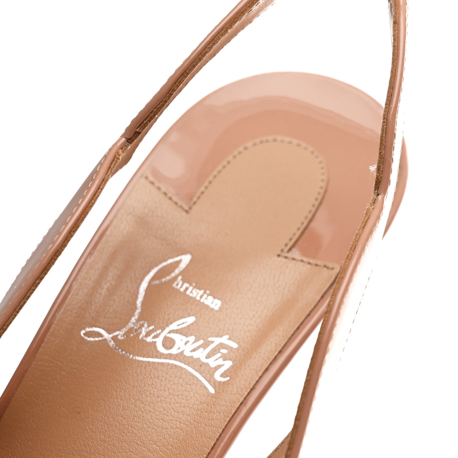 Christian Louboutin Patent Hot Chick Slingback 70 Pumps 41 Nude 10 of 11