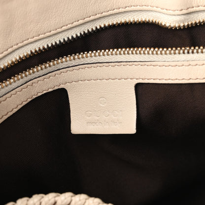 Gucci Calfskin Large Horsebit Chain Hobo Ivory 6 of 10
