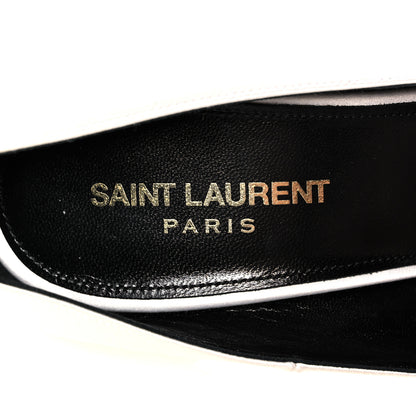 Saint Laurent Satin Crystal Embellished Tower 110 Pump 37.5 White 7 of 8