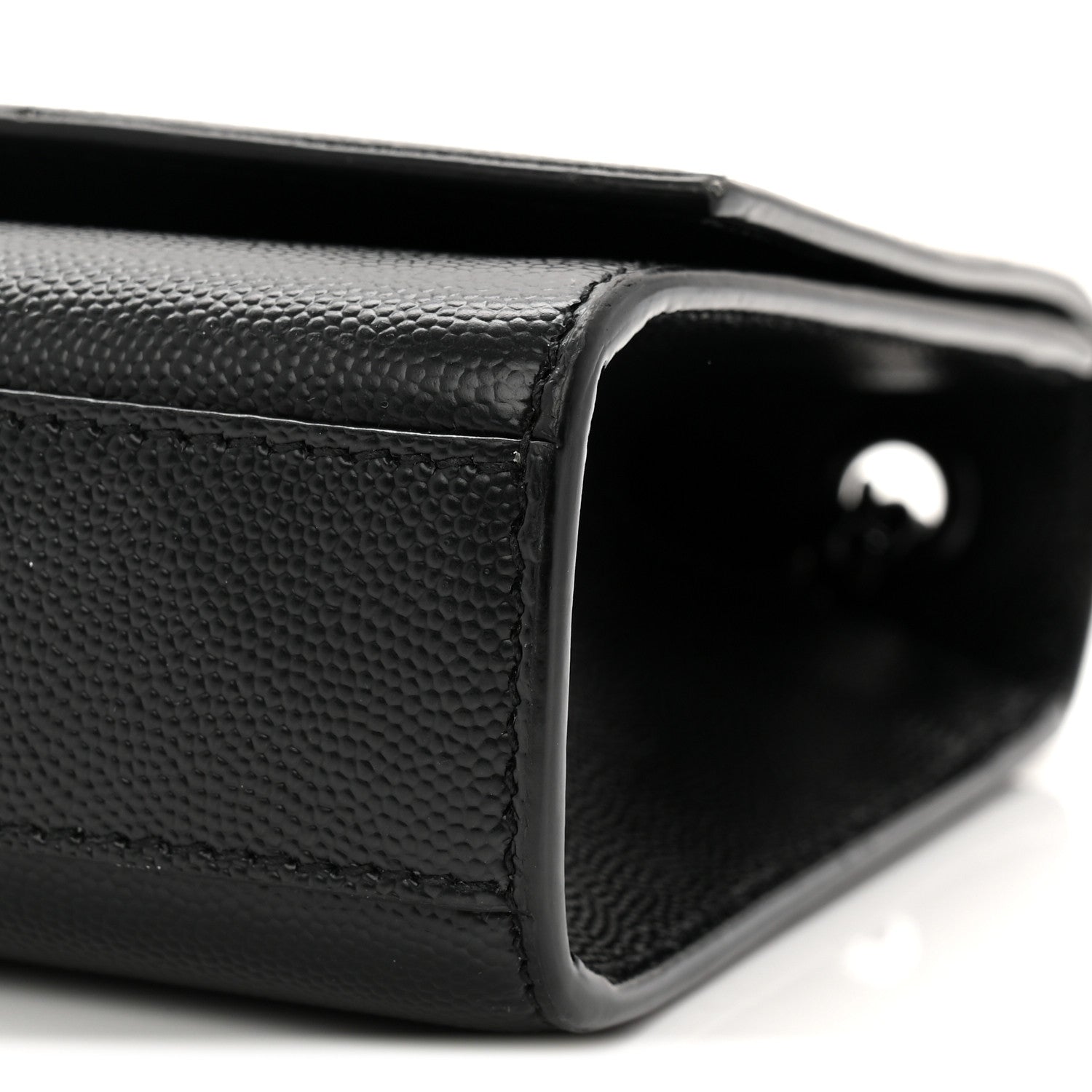 Saint Laurent Grain De Poudre Medium Classic Monogram Monochrome Kate Satchel Black 10 of 10