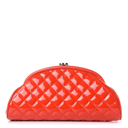 Chanel Patent Quilted Timeless Clutch Red 1 of 11