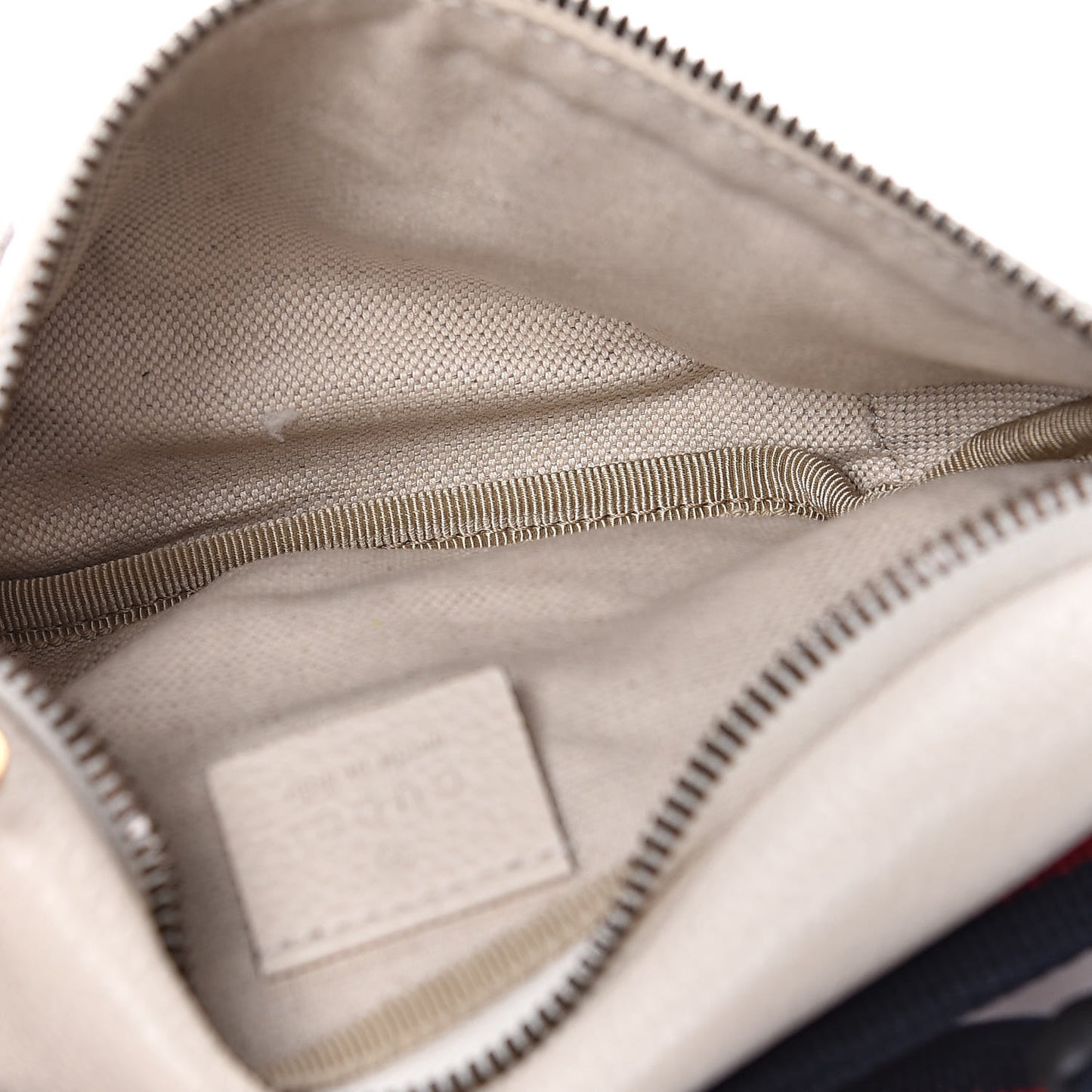 Grained Calfskin Small Logo Belt Bag White