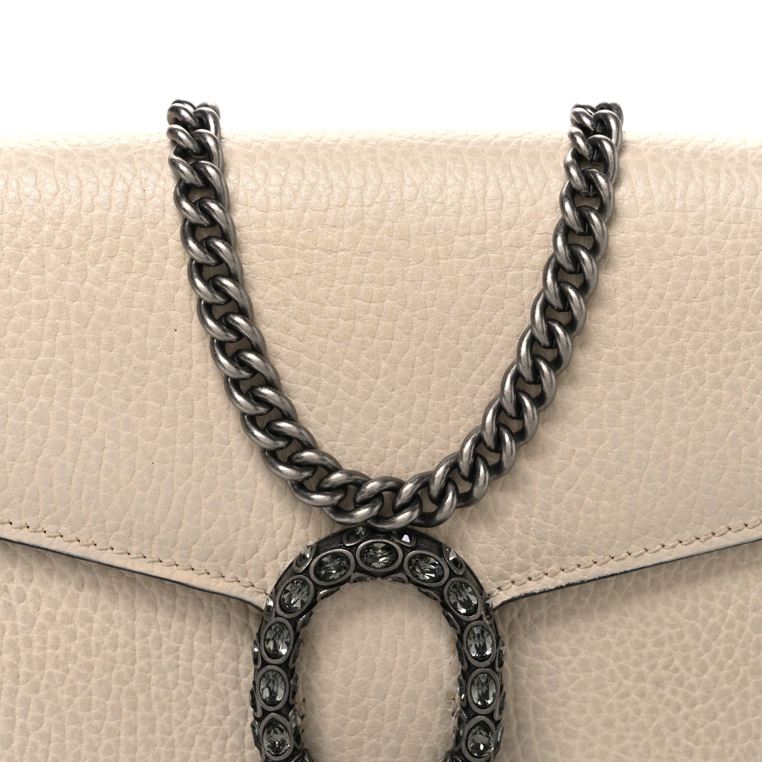 Gucci Dollar Calfskin Mini Dionysus Chain Wallet Mystic White 8 of 10