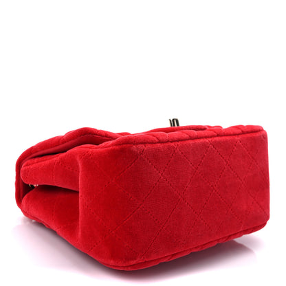 Chanel Velvet Quilted Mini Square Flap Red 3 of 8