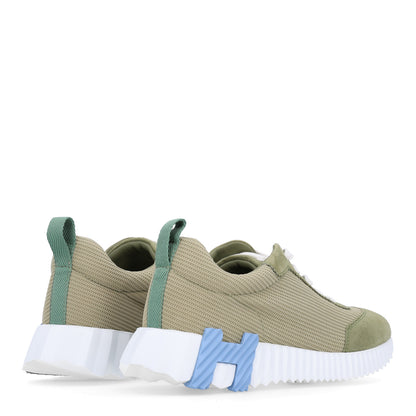 Hermes Technical Mesh Suede Goatskin Bouncing Sneakers 35 Vert Celadon 5 of 12