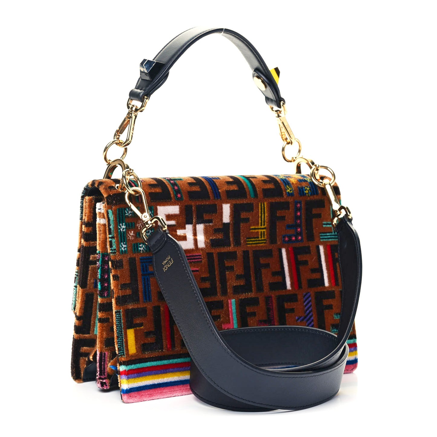 Velvet Vitello Dolce Fun Fair Kan I Shoulder Bag Tobacco Multicolor Black