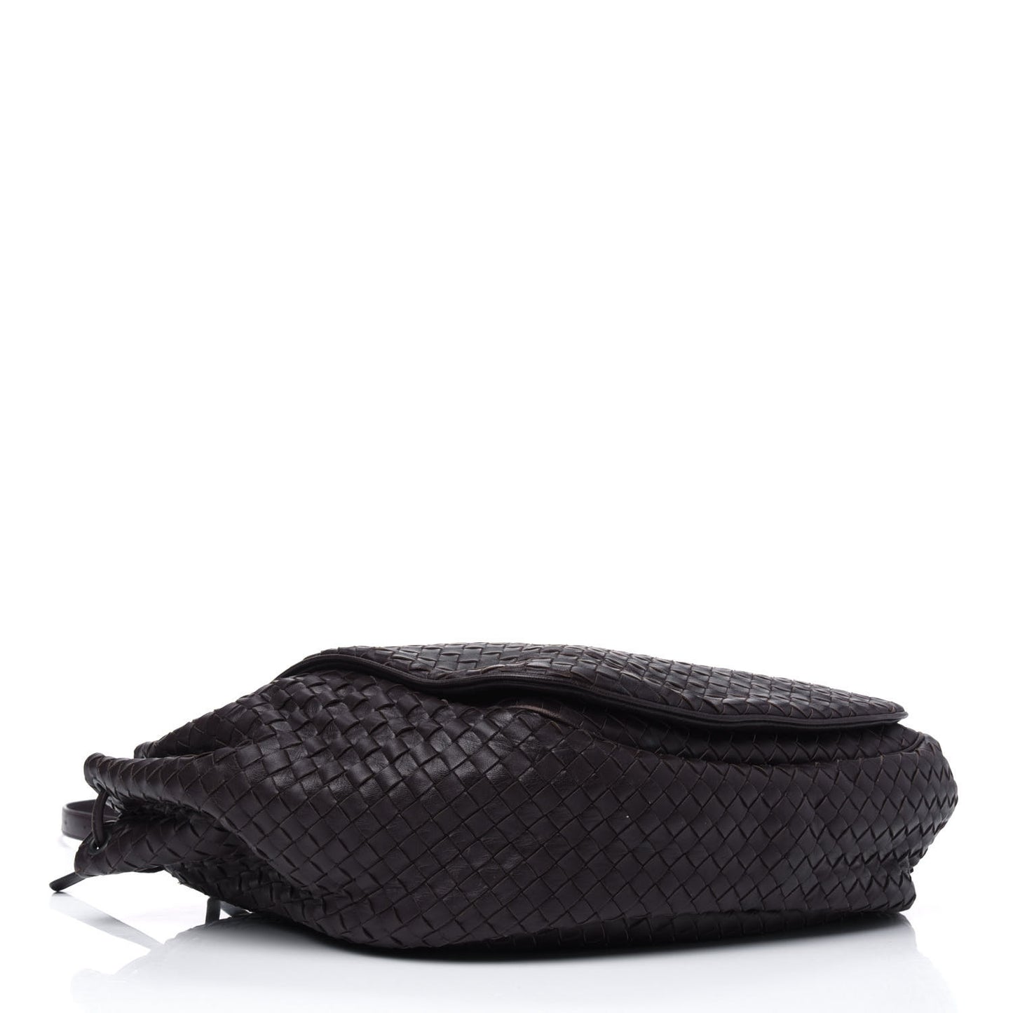 Nappa Intrecciato Shoulder Bag Ebano
