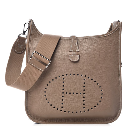 Hermes Taurillon Clemence Evelyne III PM Etoupe 1 of 8