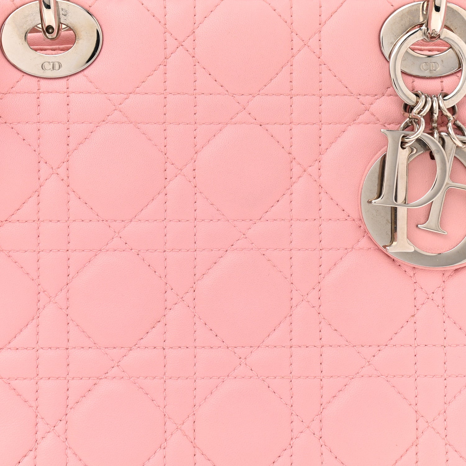 Christian Dior Lambskin Cannage Medium Lady Dior Light Pink 7 of 13