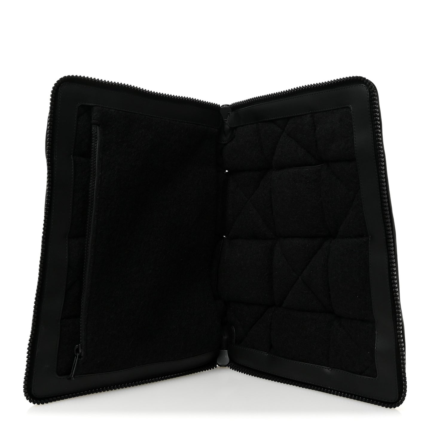 Calfskin Maxi Intrecciato Puffy Laptop Pouch Black
