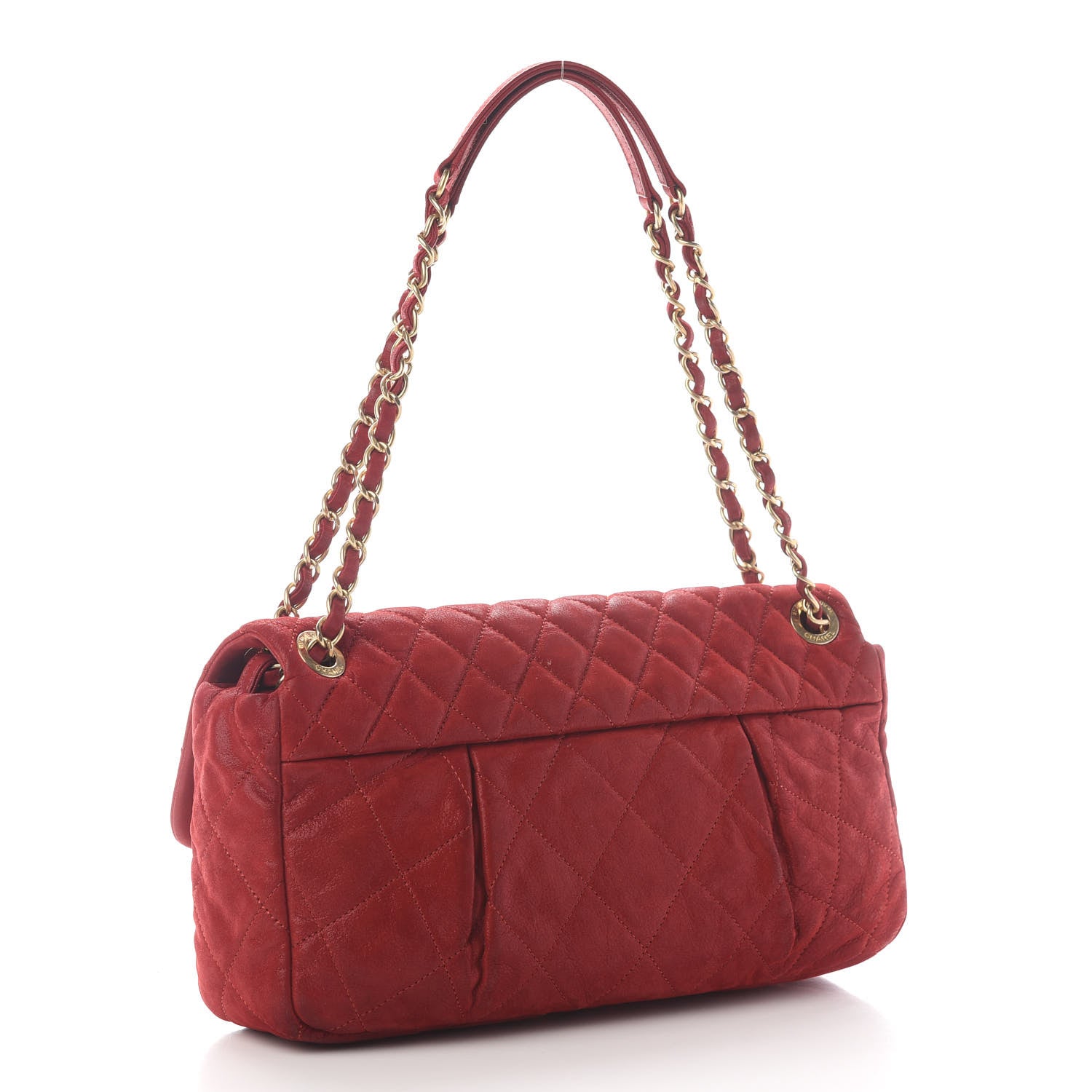 Chanel Iridescent Calfskin Large Chic Quilt Flap Red 2 of 10