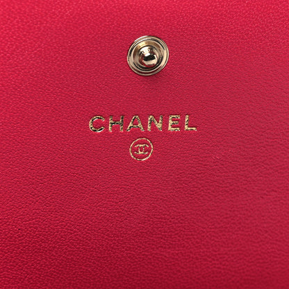 Chanel Sheepskin Chevron Quilted Mademoiselle Vintage Flap Wallet Pink 6 of 10
