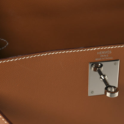 Hermes Madame Calfskin Kelly Sellier 28 Gold 14 of 15