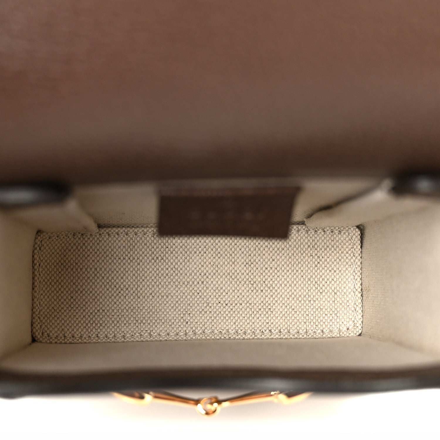 Gucci Monogram Jumbo GG Textured Dollar Calfskin Mini Horsebit 1955 Crossbody Bag Camel Ebony New Acero 5 of 11