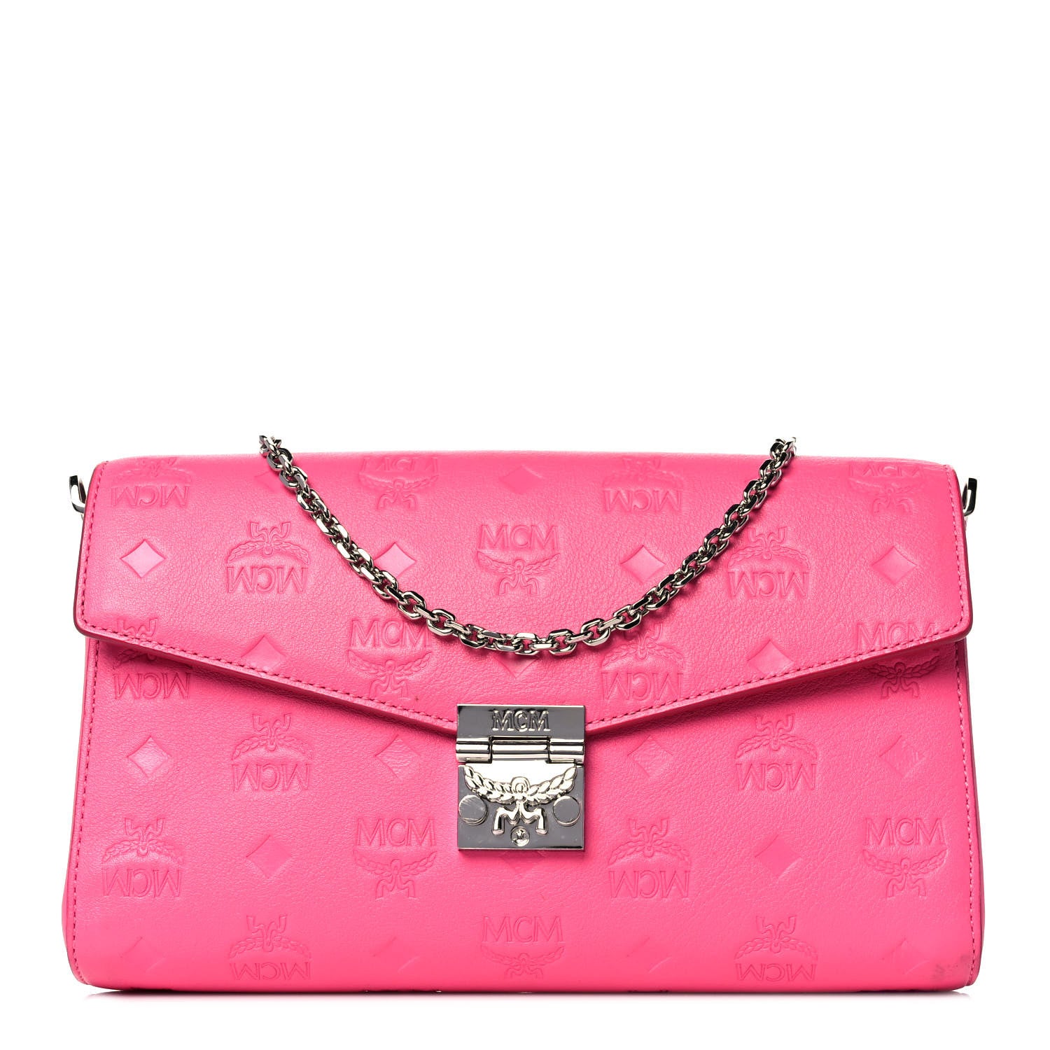 MCM Calfskin Ottomar Large Patricia Wallet On Chain Pink 1 of 11