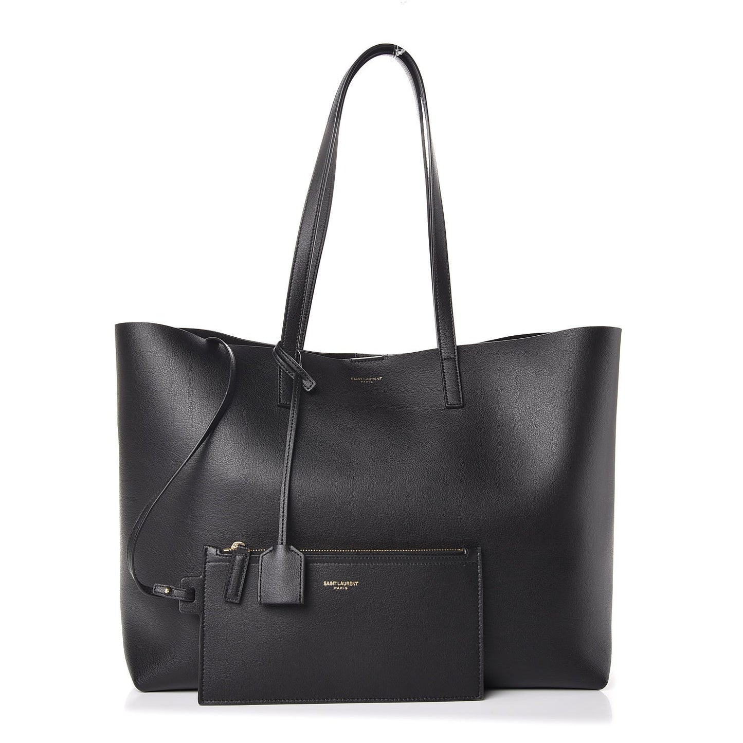 Calfskin Large Shopping Tote Black