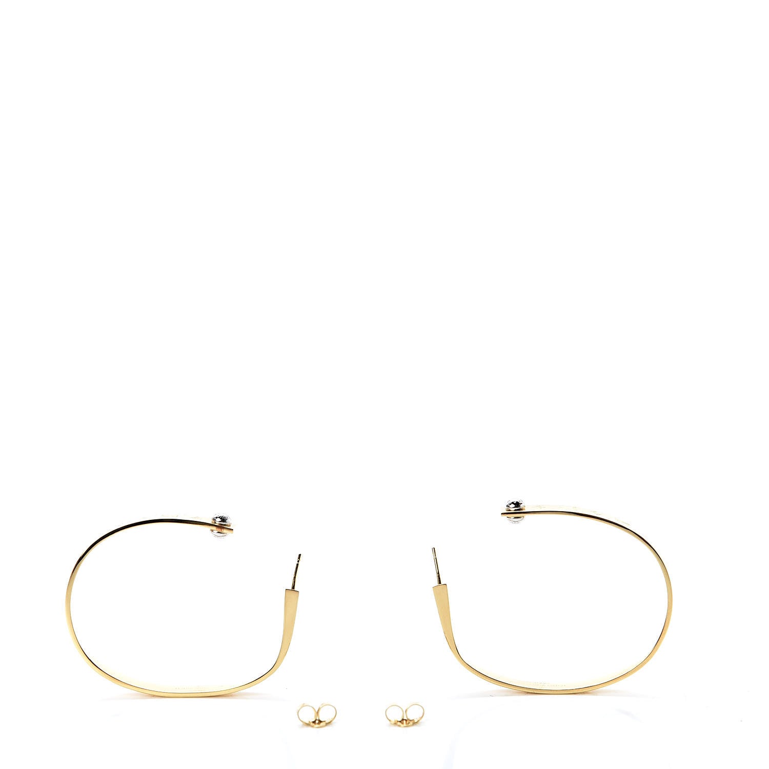 Louis Vuitton Nanogram Hoop Earrings Gold 3 of 6