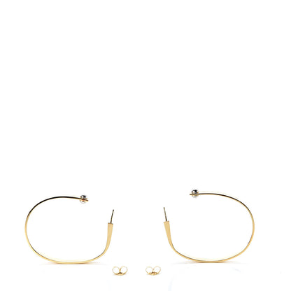 Louis Vuitton Nanogram Hoop Earrings Gold 3 of 6