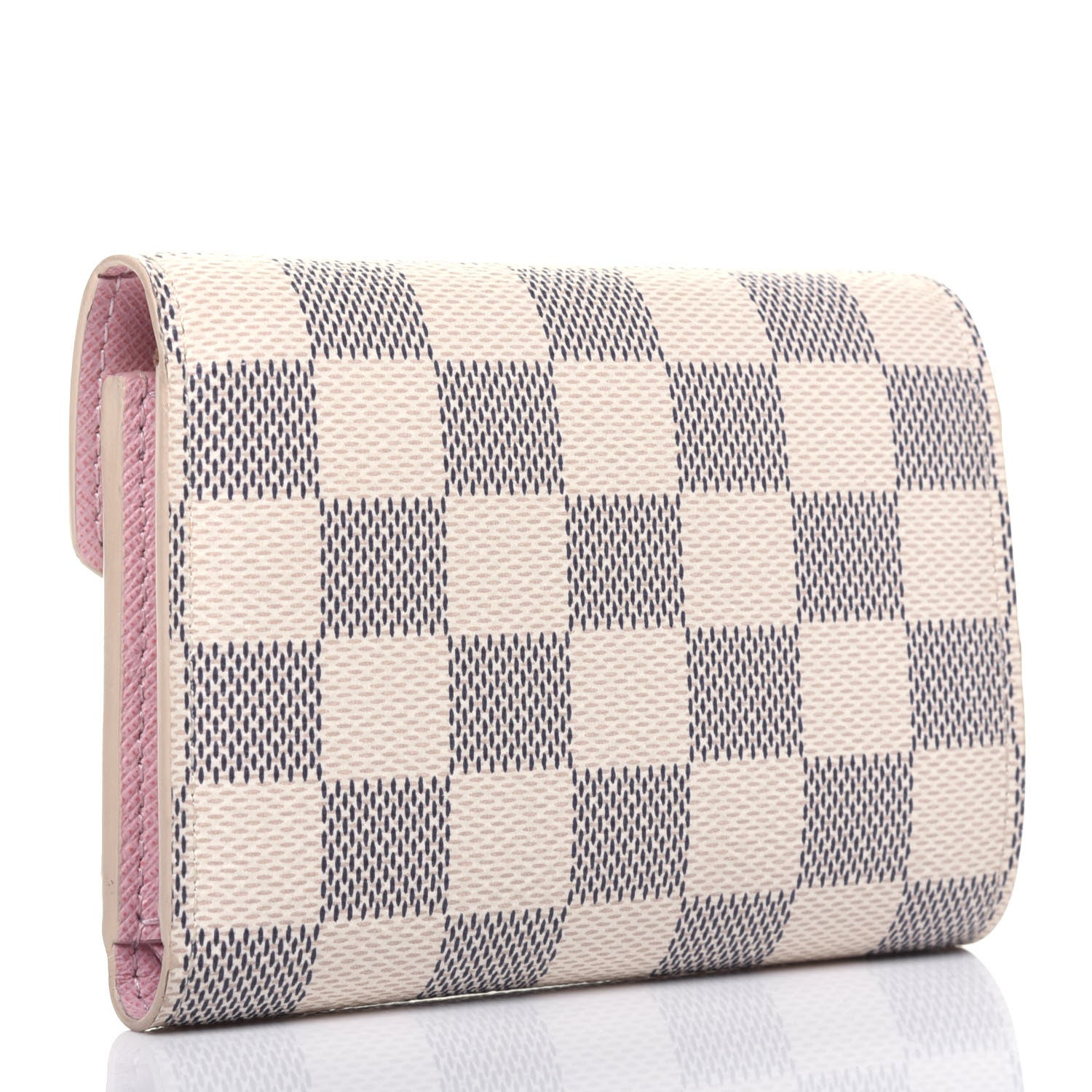 Louis Vuitton Damier Azur Victorine Wallet Rose Ballerine 3 of 11