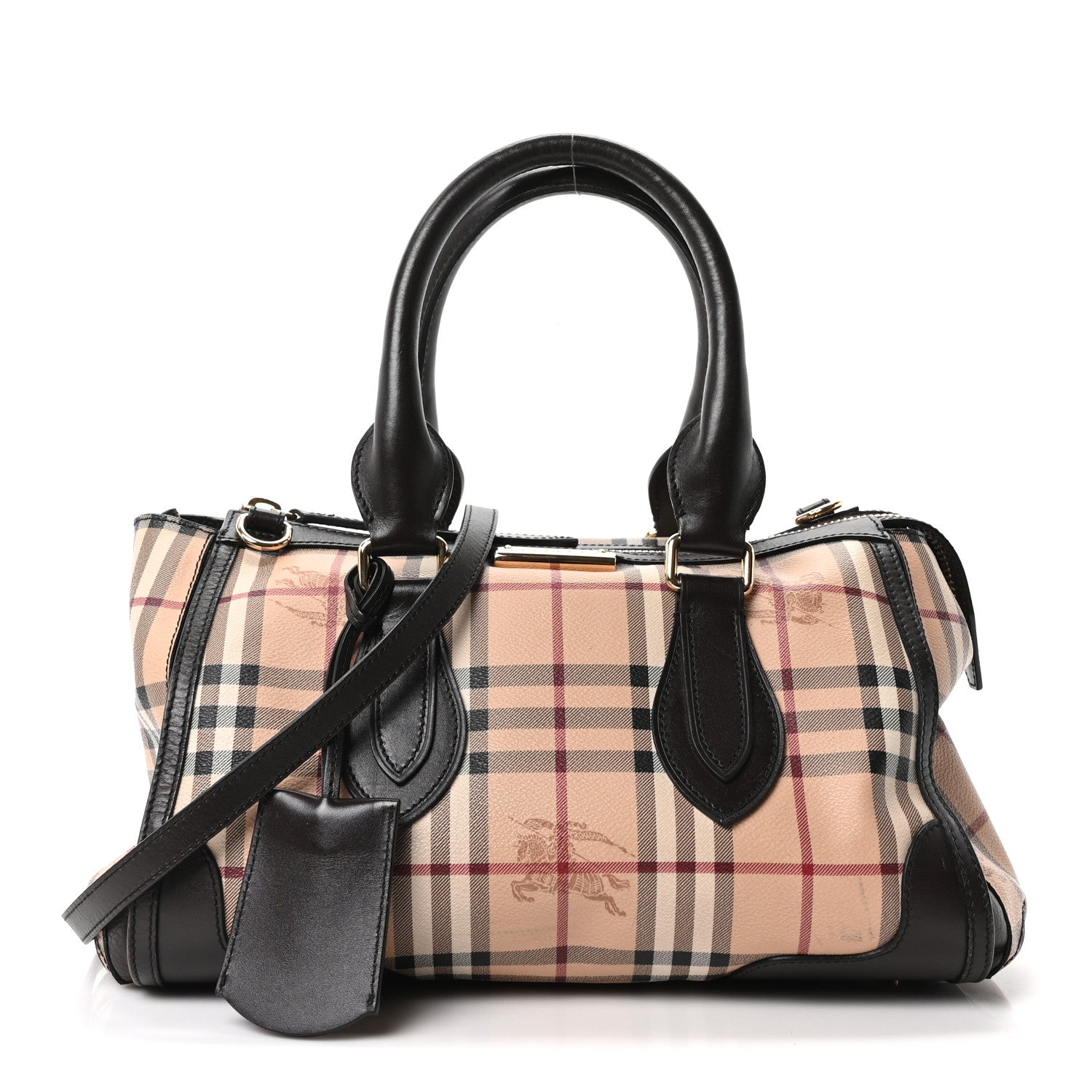Burberry Haymarket Check Small Gladstone Chocolate 1 of 9