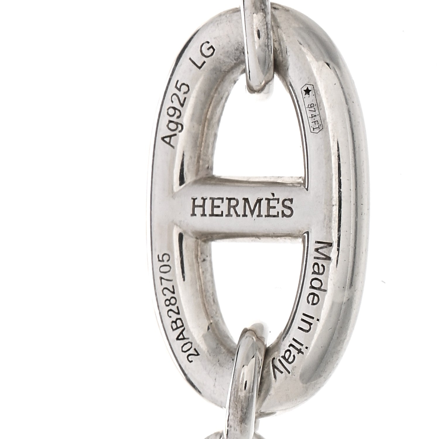 Hermes Sterling Silver Farandole Bracelet LG 3 of 4