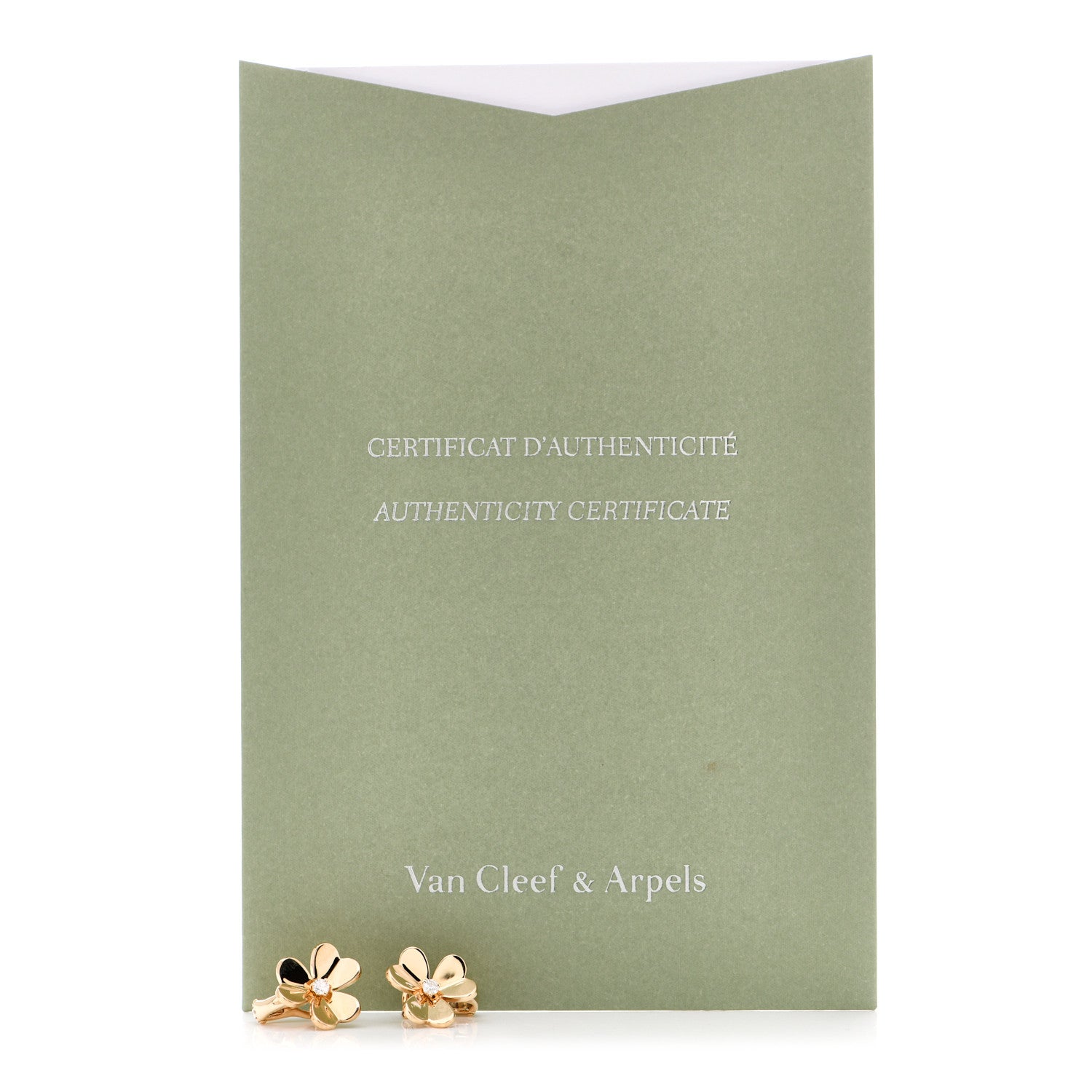Van Cleef & Arpels 18K Yellow Gold Diamond Small Frivole Earrings 6 of 6