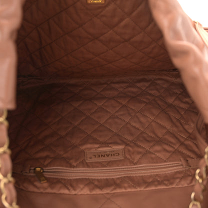Chanel Shiny Calfskin Quilted Chanel 22 Camel 6 of 10