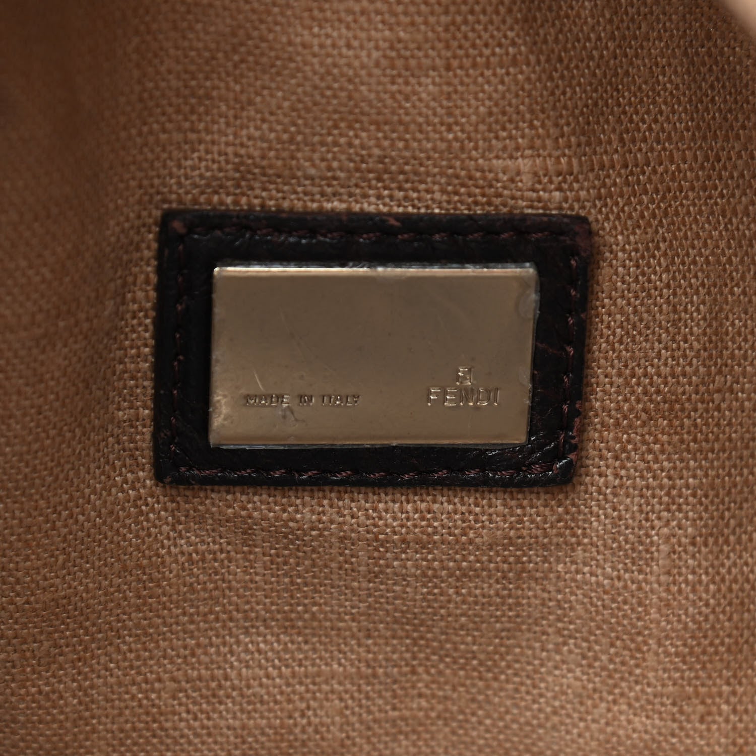 Fendi Zucca Nappa Nuvolata Vitello Tortuga Spy Tobacco Moro 7 of 9