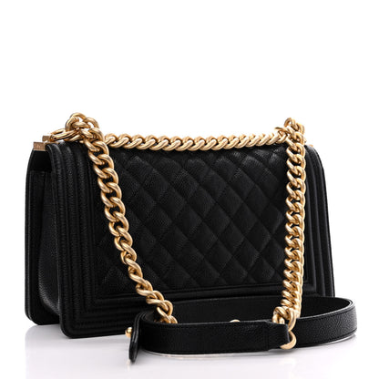 Chanel Caviar Quilted Medium Boy Flap Black 3 of 11