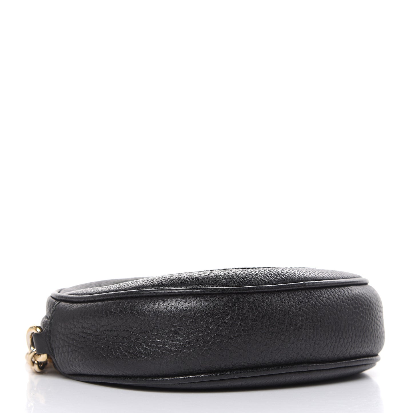 Pebbled Calfskin Mini Soho Chain Bag Black