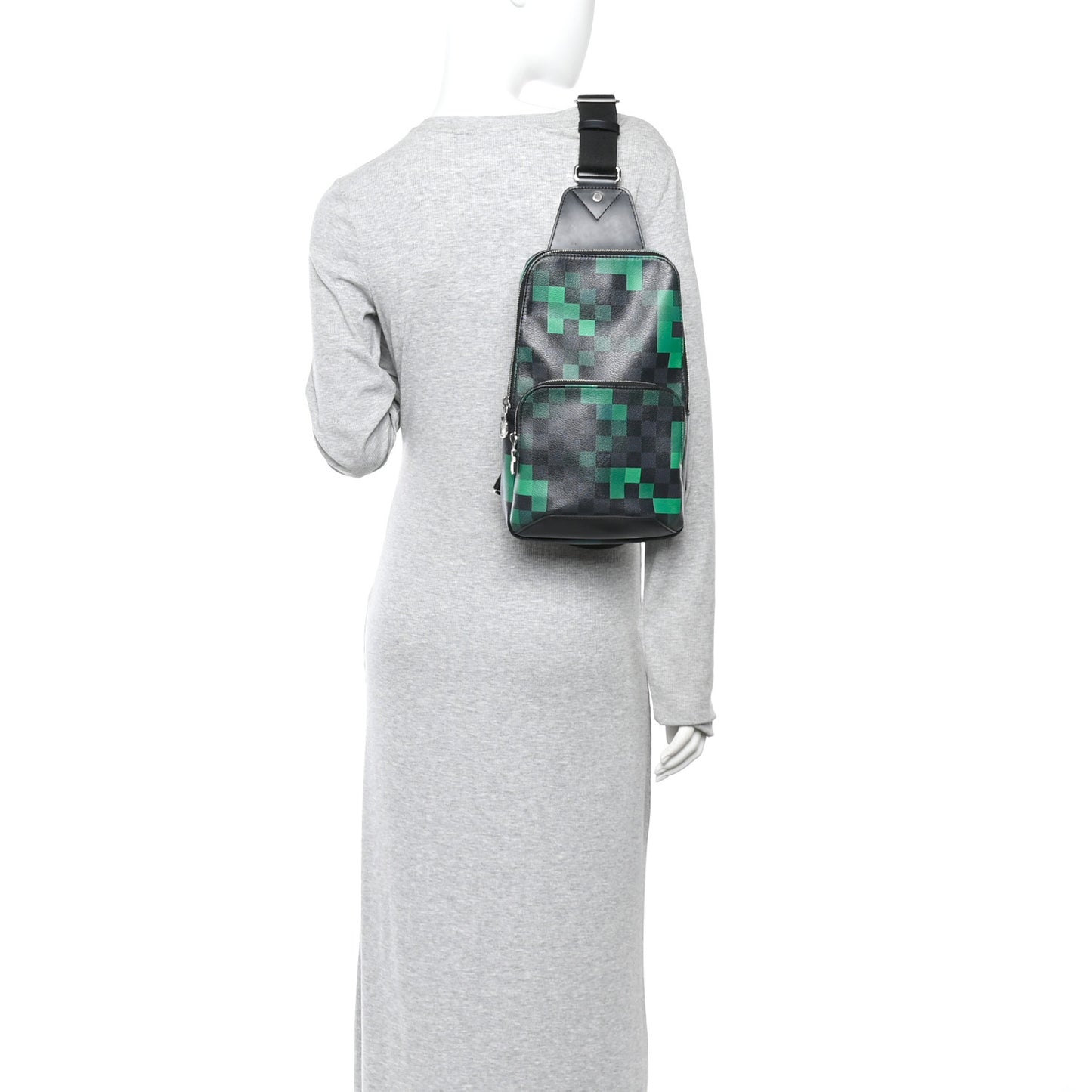 Damier Graphite Pixel Avenue Sling Backpack Vert
