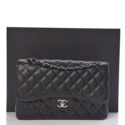 Chanel Caviar Quilted Jumbo Double Flap Black 12 of 12