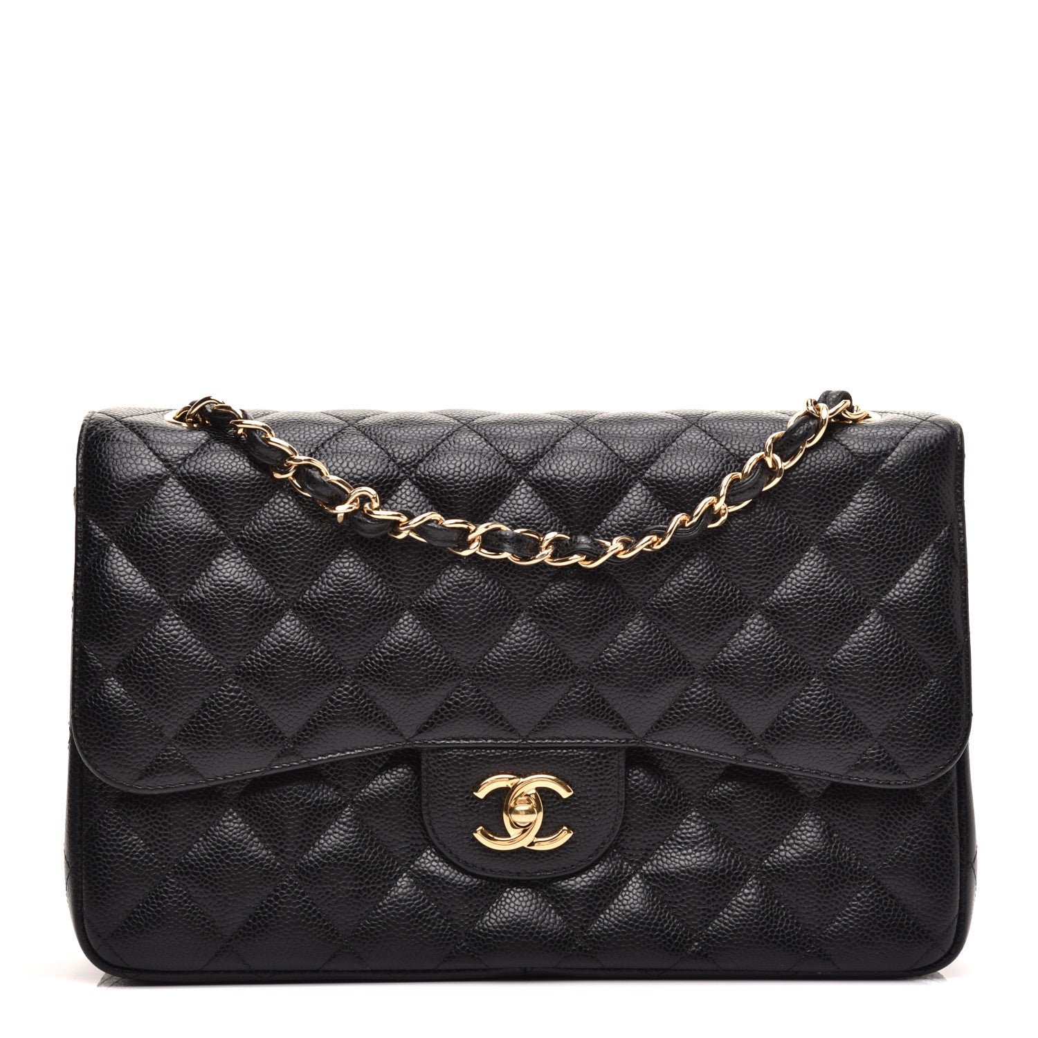 Chanel Caviar Quilted Jumbo Double Flap Black 1 of 11
