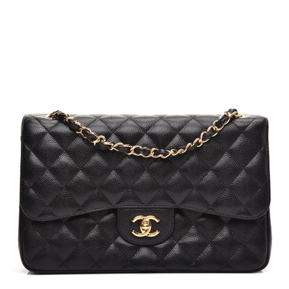 Chanel Caviar Quilted Jumbo Double Flap Black 1 of 11