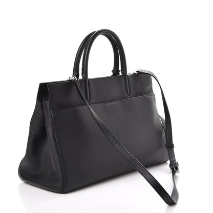Saint Laurent Grained Calfskin Medium Rive Gauche Cabas Black 3 of 9