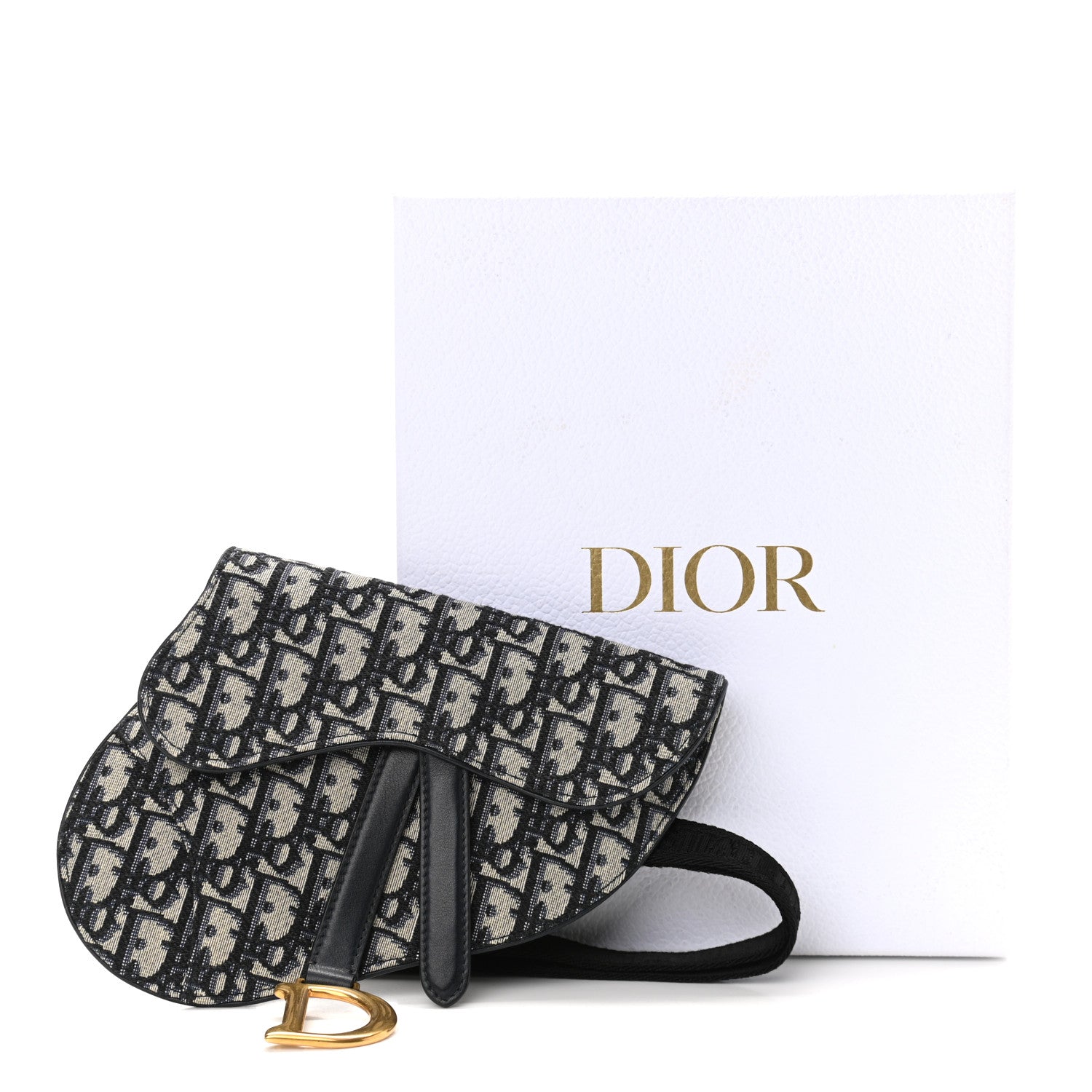 Christian Dior Oblique Saddle Belt Pouch Blue 11 of 11