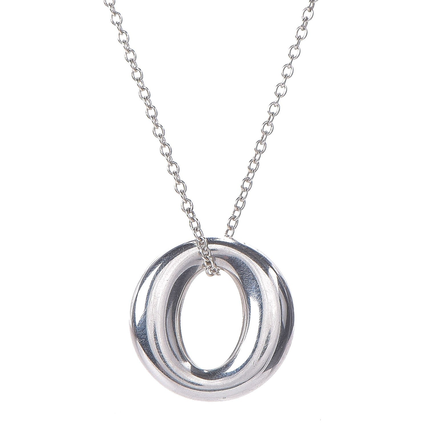 Tiffany Sterling Silver Elsa Peretti Sevillana Pendant Necklace 4 of 9
