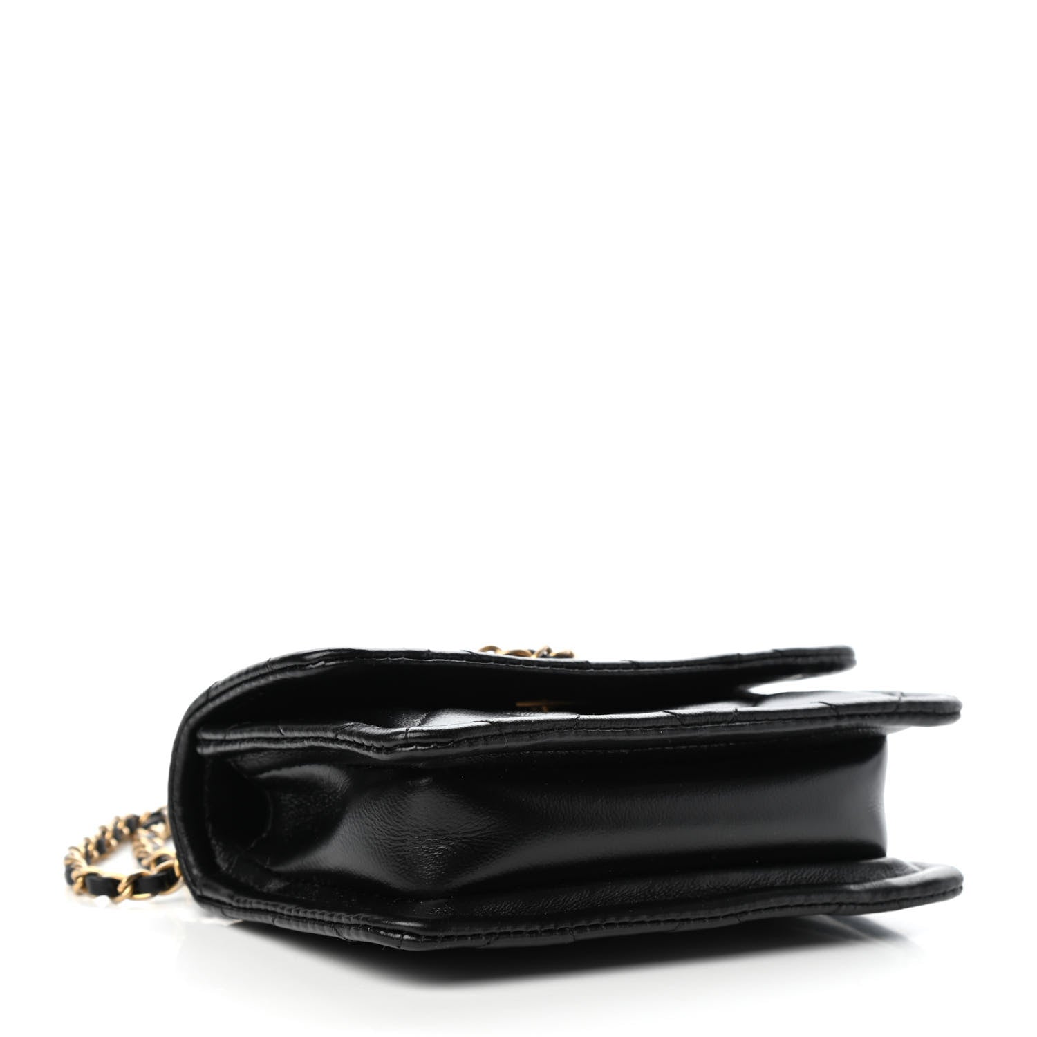 Chanel Shiny Lambskin Quilted Extra Mini Flap Black 4 of 9