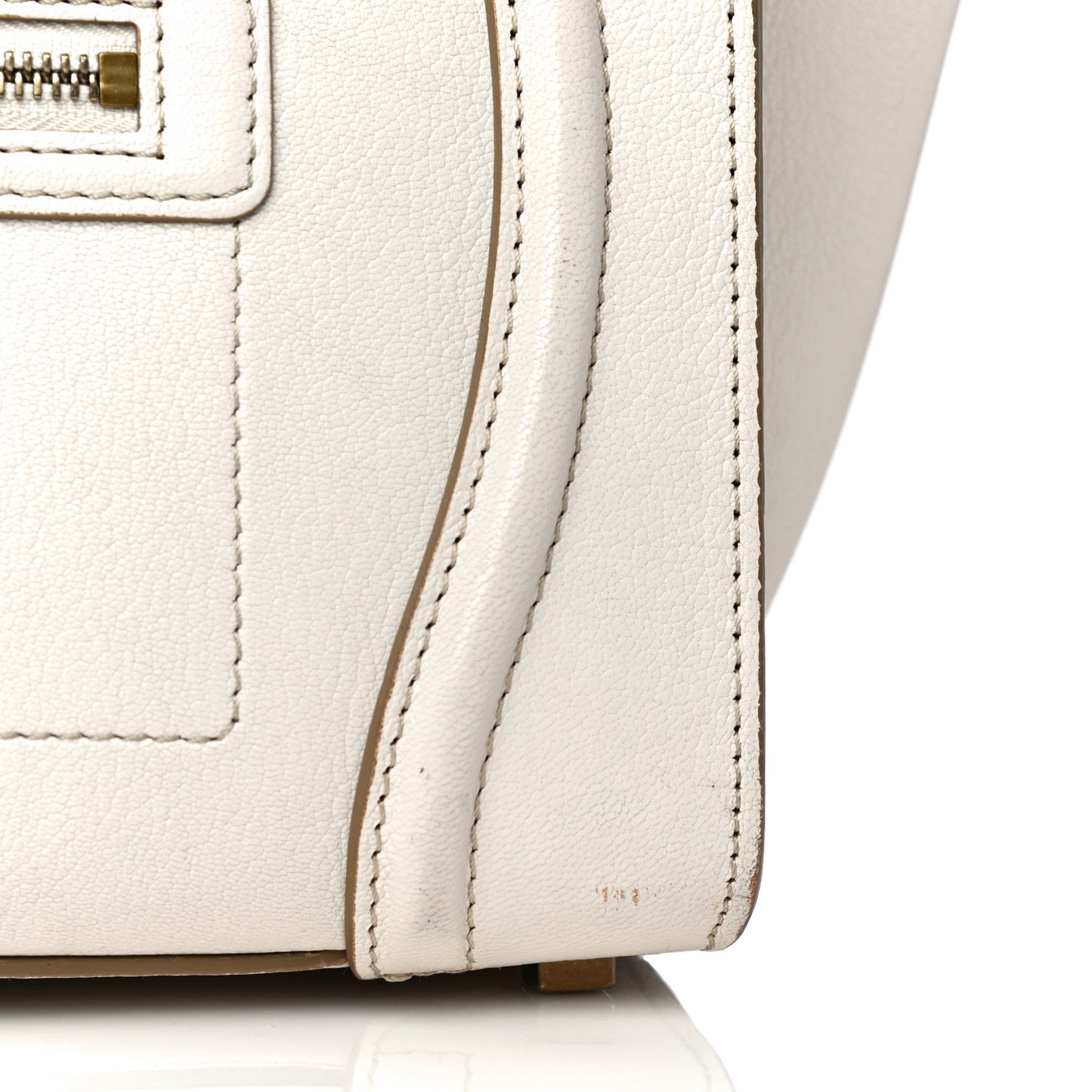 Goatskin Mini Luggage White