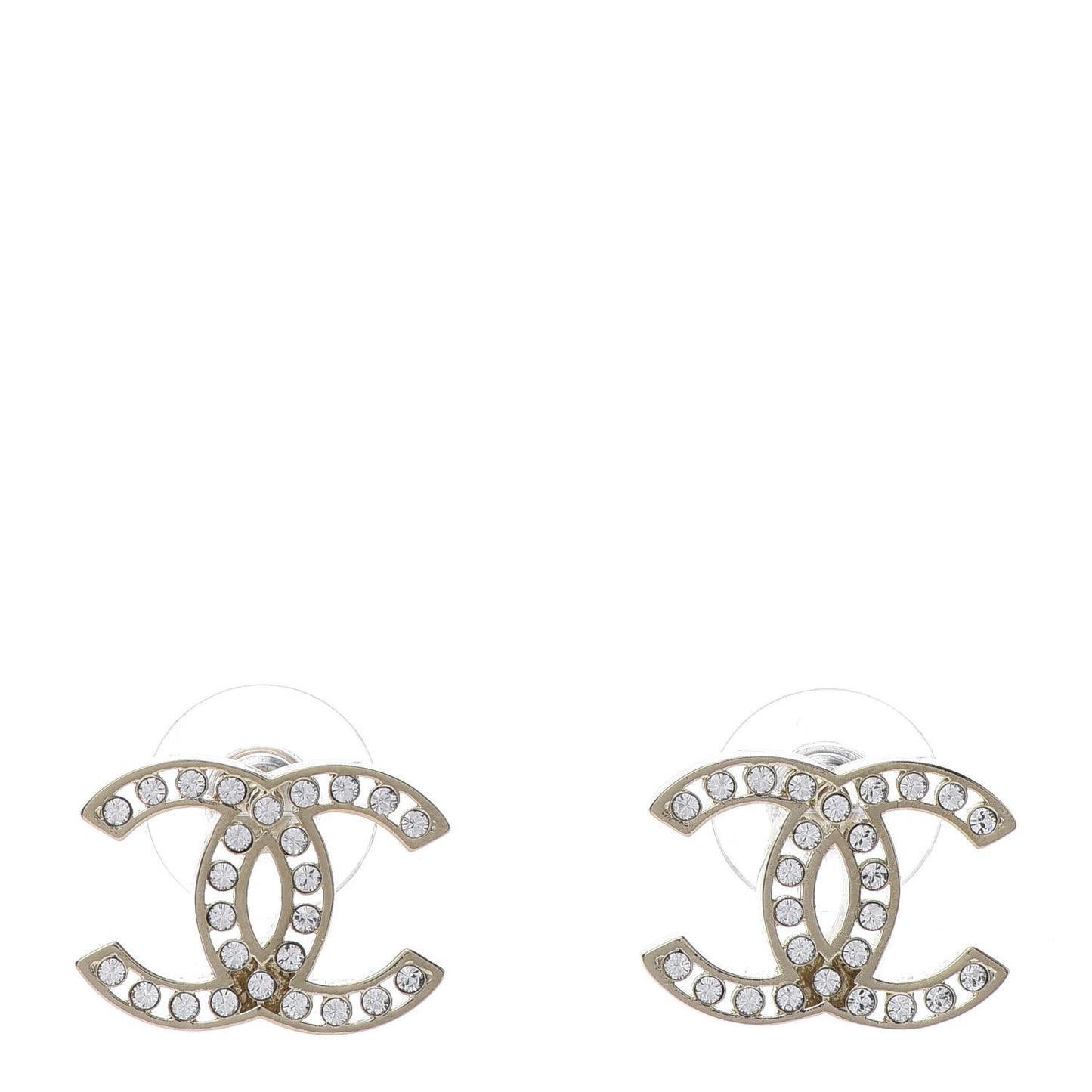 Crystal CC Large Earrings Gold