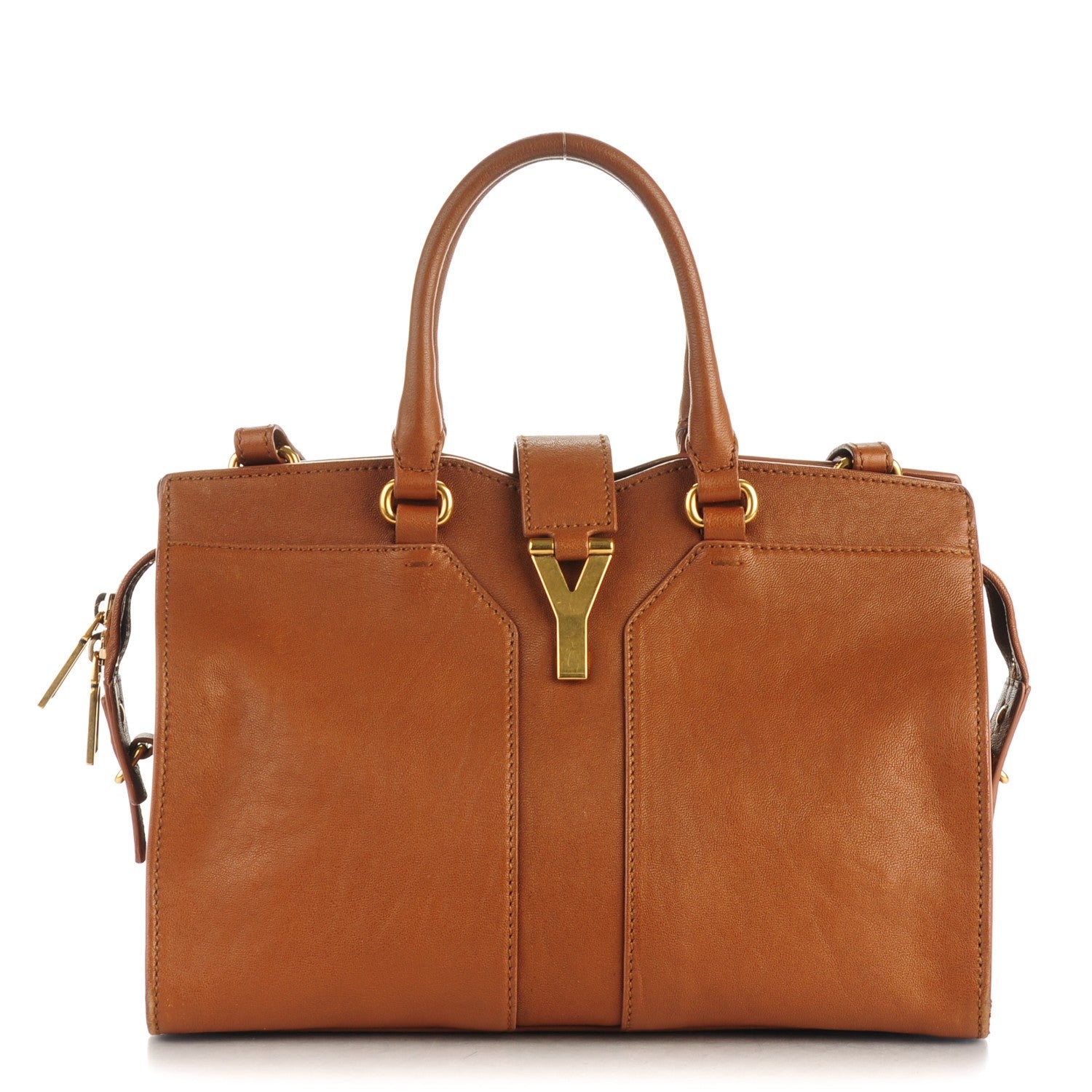 Saint Laurent Sheepskin Small Cabas ChYc Brown 1 of 10