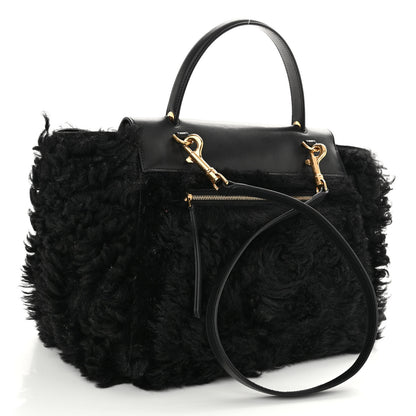 Celine Calfskin Shearling Mini Belt Bag Black 3 of 9