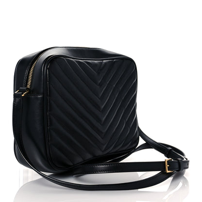 Saint Laurent Calfskin Matelasse Monogram Lou Camera Bag Black 4 of 13
