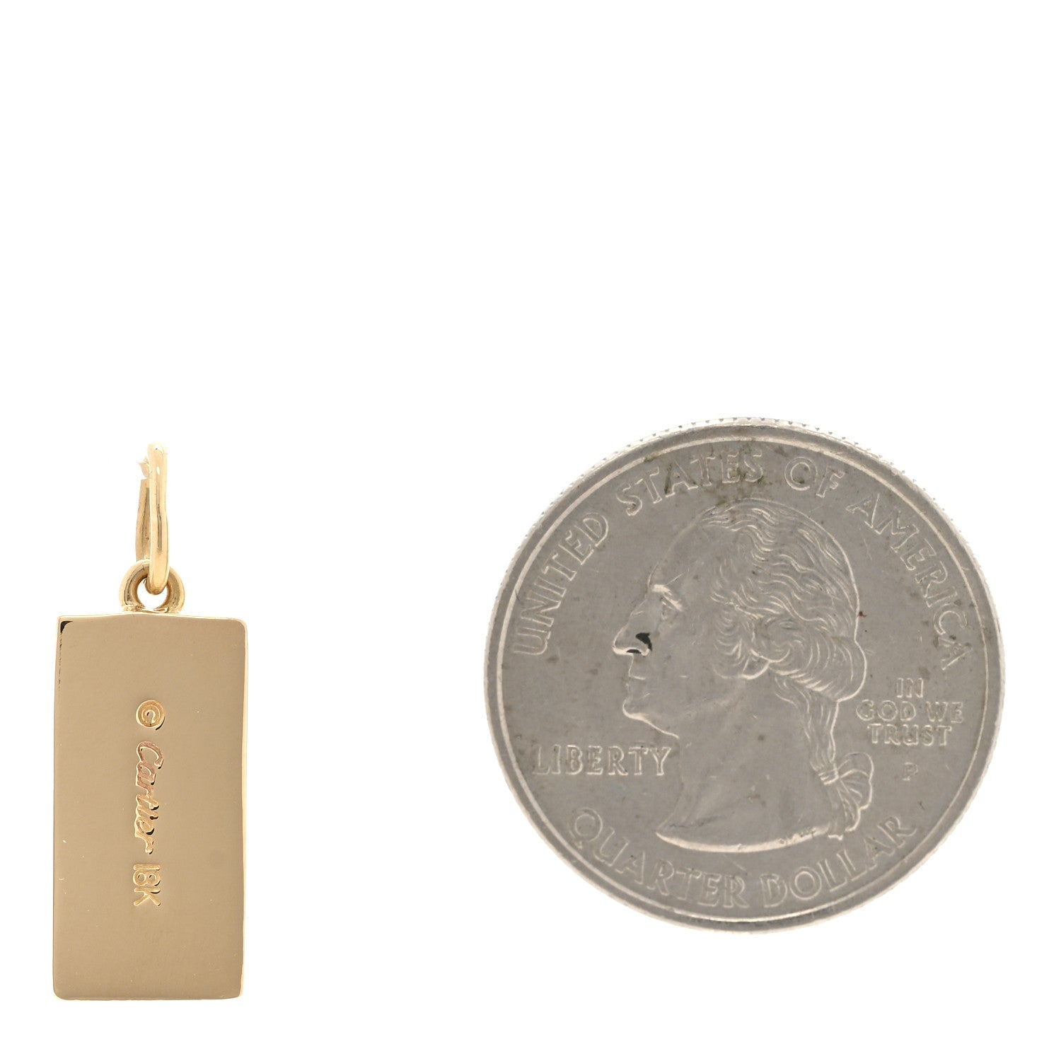 Cartier 18K Yellow Gold Ingot Bar Charm 2 of 3