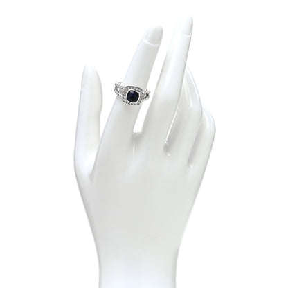 David Yurman Sterling Silver Diamond Black Orchid 7mm Petite Albion Ring 52 6 2 of 4