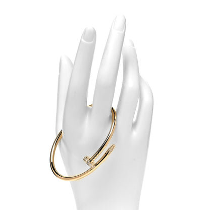 Cartier 18K Yellow Gold Diamond Juste Un Clou Bracelet 18 2 of 5
