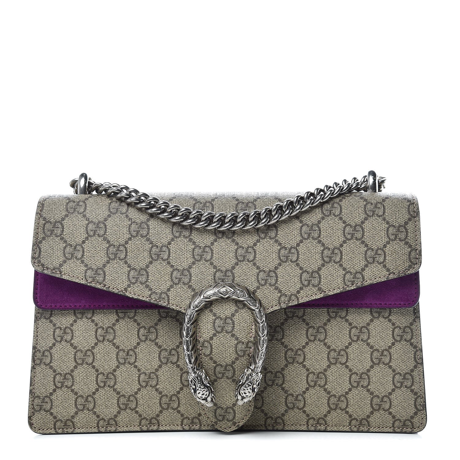 Gucci GG Supreme Monogram Suede Small Dionysus Shoulder Bag Purple 1 of 11
