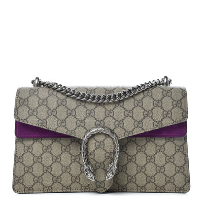 Gucci GG Supreme Monogram Suede Small Dionysus Shoulder Bag Purple 1 of 11